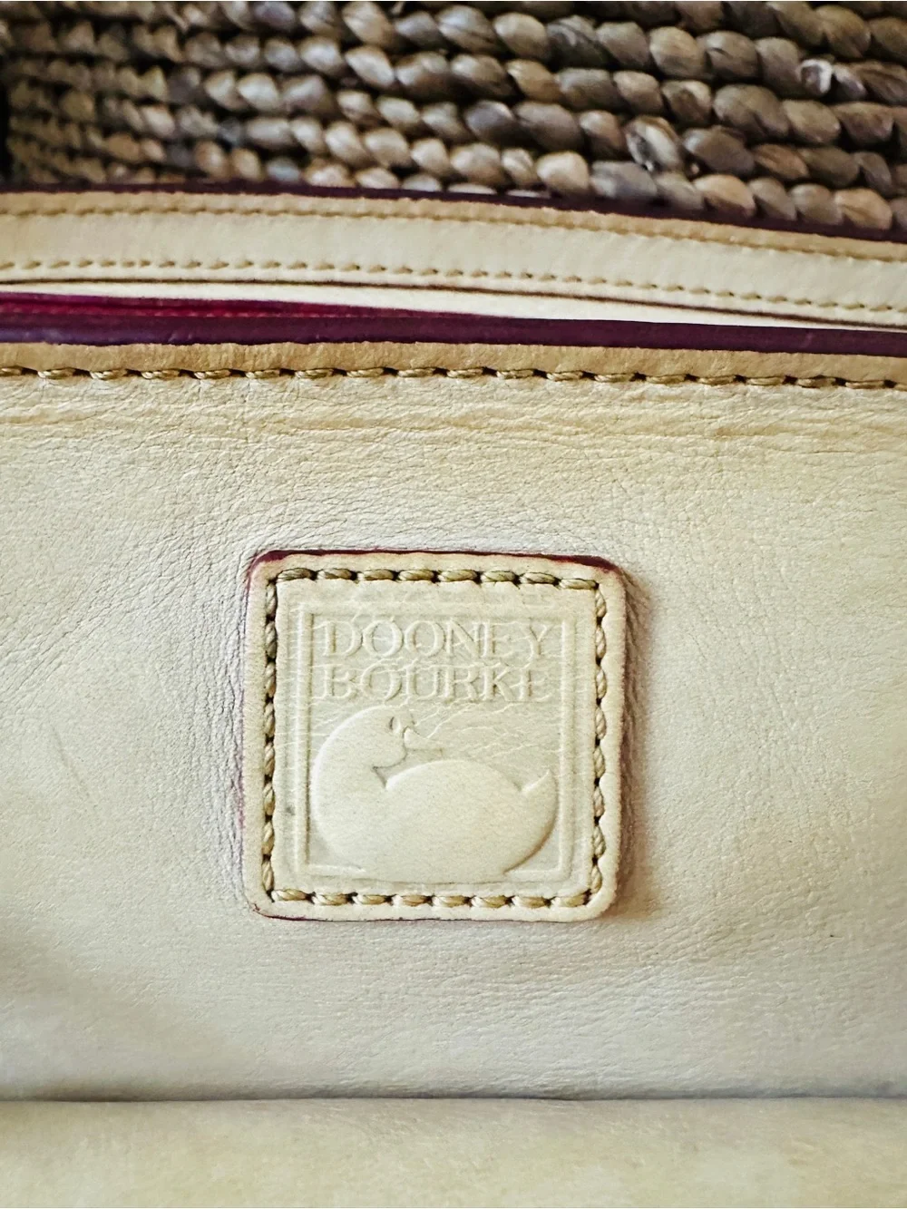 Dooney & Bourke Buttercream Florentine Leather Satchel Vintage